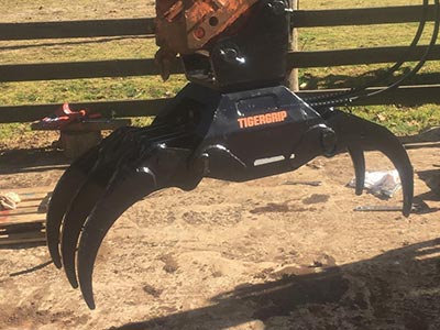 360 degree rotating hydraulic excavator grab